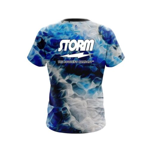 Storm Blue Marble Onyx CoolWick Bowling Jersey - Image 2