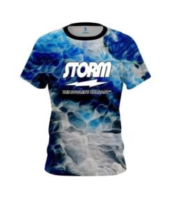 Storm Blue Marble Onyx CoolWick Bowling Jersey