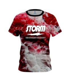 Storm Red Marble Onyx CoolWick Bowling Jersey