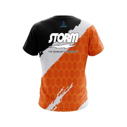 Storm Split Power Orange CoolWick Bowling Jersey - Image 2