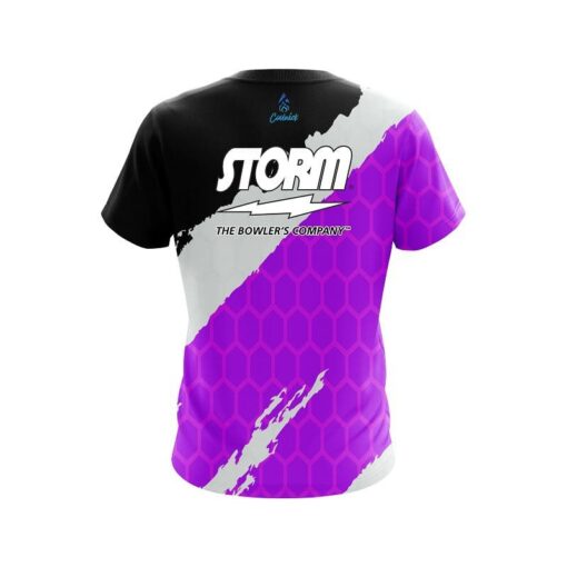 Storm Split Power Purple CoolWick Bowling Jersey - Image 2