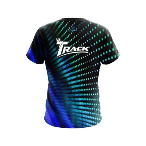 Track Electronic Wave Aqua CoolWick Bowling Jersey - Image 2