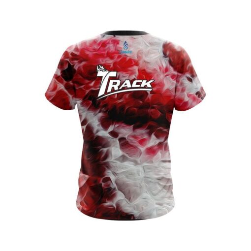 Track Red Marble Onyx CoolWick Bowling Jersey - Image 2