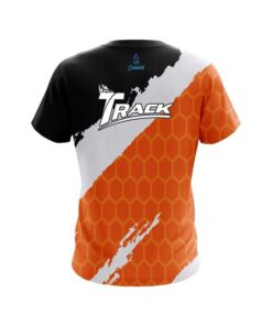 Alternative view of Track Split Power Orange CoolWick Bowling Jersey