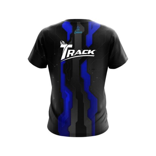 Track Sport Technology Blue CoolWick Bowling Jersey - Image 2
