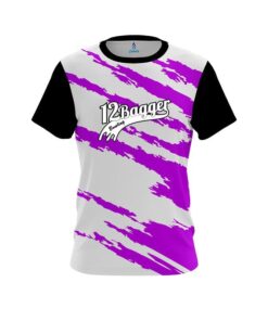 12Bagger Athlete Bolt Purple CoolWick Bowling Jersey