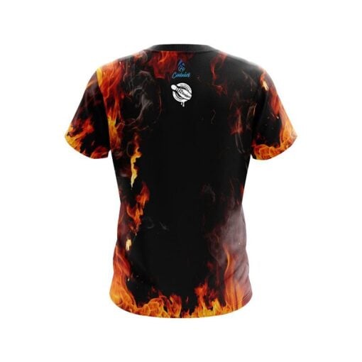 12Bagger Orange Flame CoolWick Bowling Jersey - Image 2