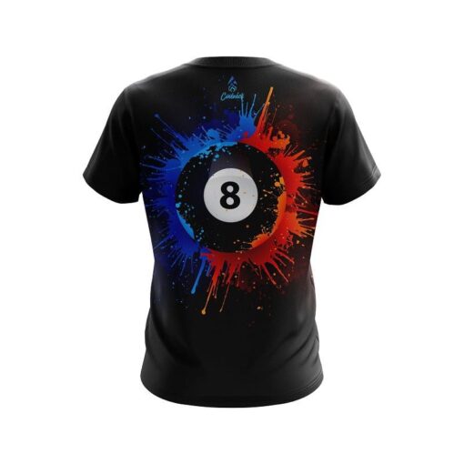 8 Ball Splash Blue Red CoolWick Billiards Jersey - Image 2