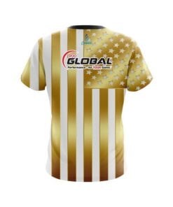 Alternative view of 900 Global American Gold Flag CoolWick Bowling Jersey