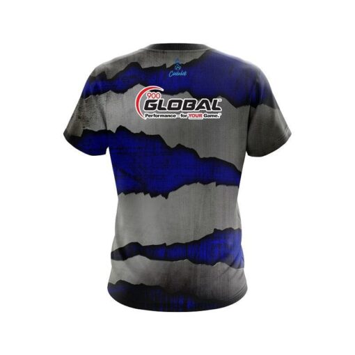 900 Global Blue Rigid Steel CoolWick Bowling Jersey - Image 2