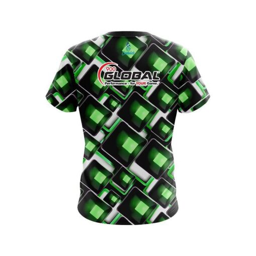 900 Global Conception Green CoolWick Bowling Jersey - Image 2
