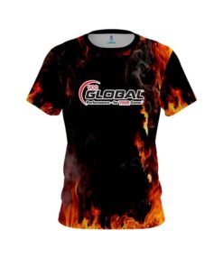 900 Global Orange Flame CoolWick Bowling Jersey