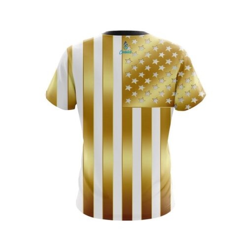Plain American Gold Flag CoolWick Bowling Jersey - Image 2