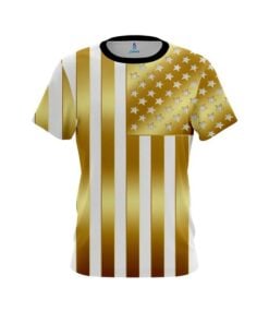 Plain American Gold Flag CoolWick Bowling Jersey