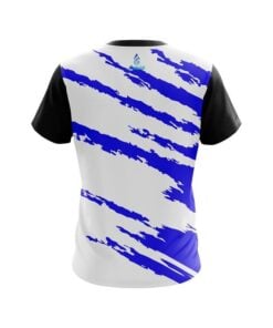 Alternative view of Plain Athlete Bolt Blue CoolWick Bowling Jersey