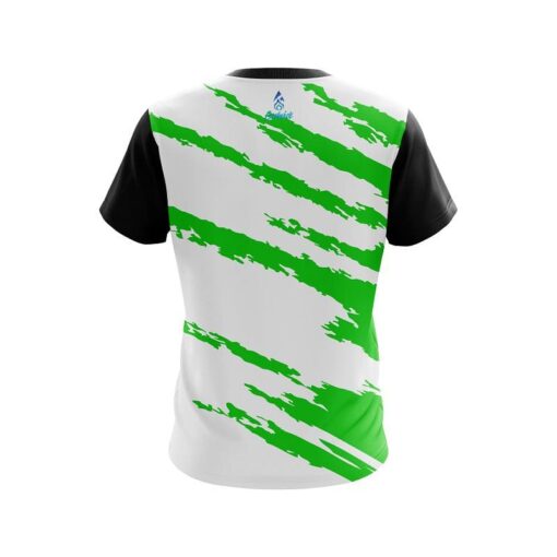 Plain Athlete Bolt Green CoolWick Bowling Jersey - Image 2