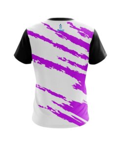 Alternative view of Plain Athlete Bolt Purple CoolWick Bowling Jersey