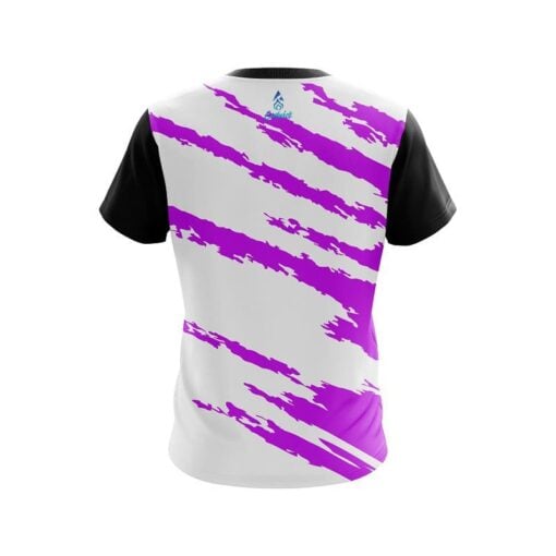 Plain Athlete Bolt Purple CoolWick Bowling Jersey - Image 2