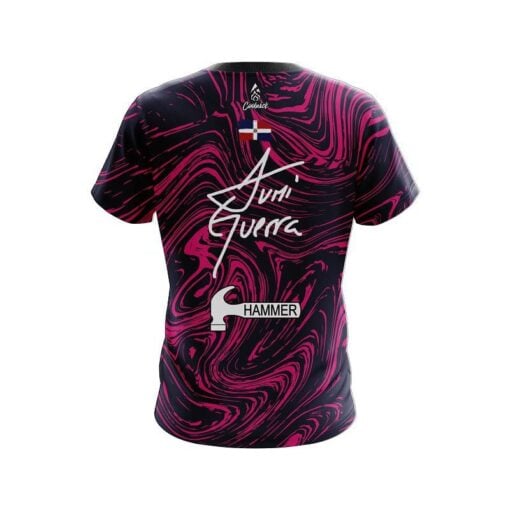 Hammer Aumi Guerra Pink Swirls CoolWick Bowling Jersey - Image 2