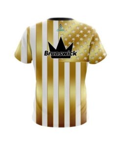 Alternative view of Brunswick American Gold Flag CoolWick Bowling Jersey