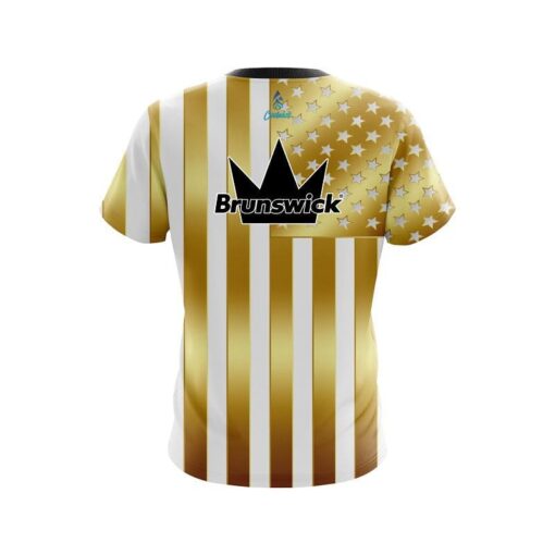 Brunswick American Gold Flag CoolWick Bowling Jersey - Image 2