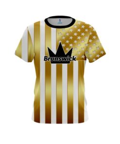 Brunswick American Gold Flag CoolWick Bowling Jersey