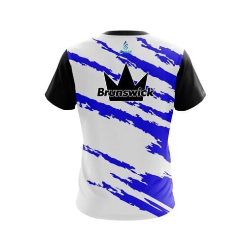 Brunswick Athlete Bolt Blue CoolWick Bowling Jersey - Image 2