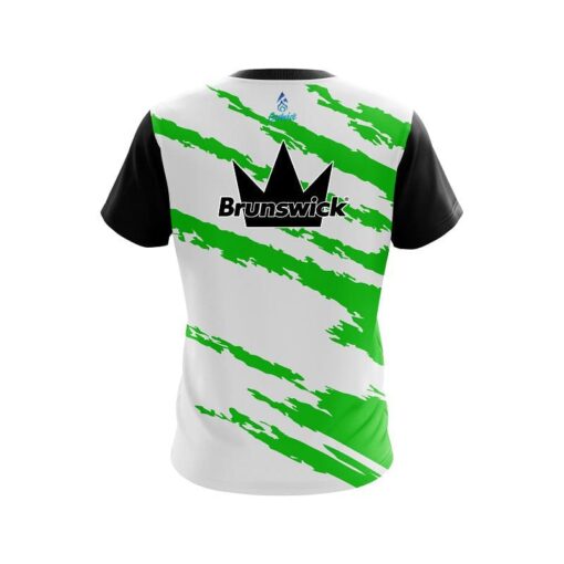Brunswick Athlete Bolt Green CoolWick Bowling Jersey - Image 2