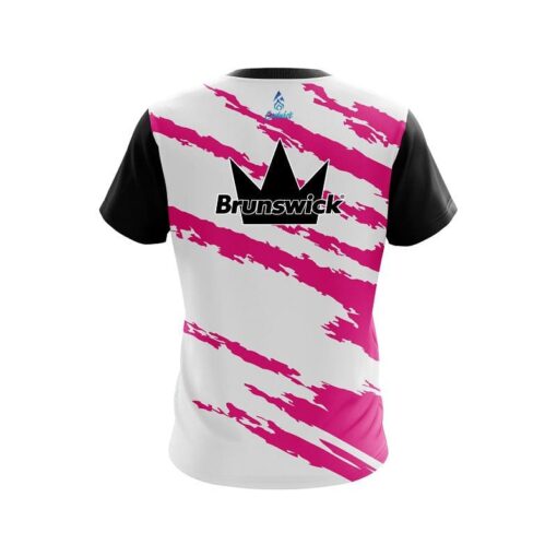 Brunswick Athlete Bolt Pink CoolWick Bowling Jersey - Image 2