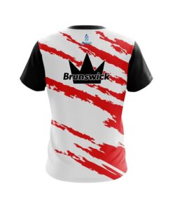 Alternative view of Brunswick Athlete Bolt Red CoolWick Bowling Jersey