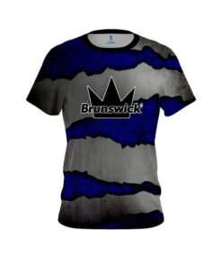 Brunswick Blue Rigid Steel CoolWick Bowling Jersey