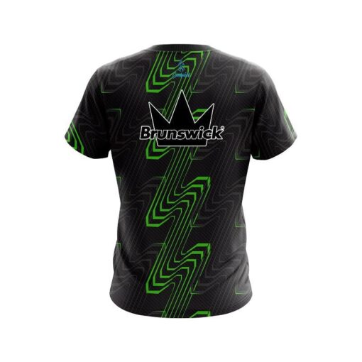 Brunswick Halftone Extreme Green CoolWick Bowling Jersey - Image 2