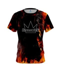 Brunswick Orange Flame CoolWick Bowling Jersey