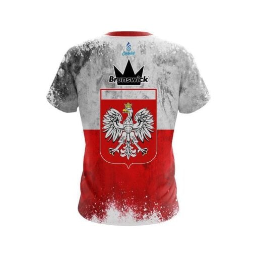 Brunswick Poland Flag CoolWick Bowling Jersey - Image 2