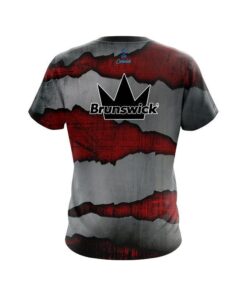 Alternative view of Brunswick Red Rigid Steel CoolWick Bowling Jersey