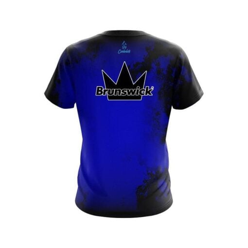 Brunswick Toxic Rugged Smoke Blue CoolWick Bowling Jersey - Image 2