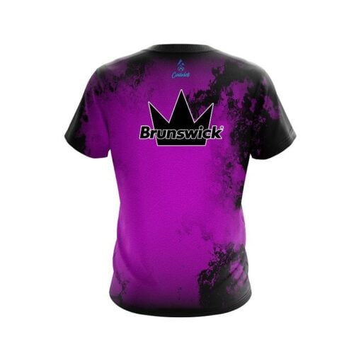 Brunswick Toxic Rugged Smoke Purple CoolWick Bowling Jersey - Image 2
