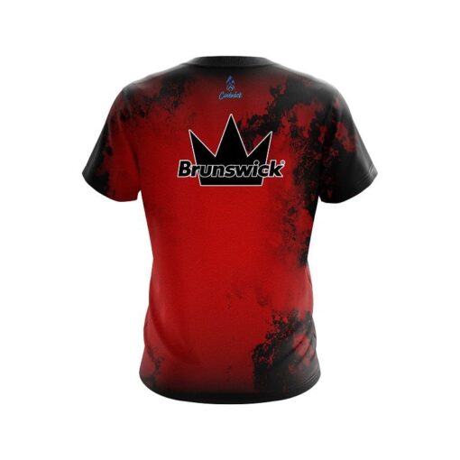 Brunswick Toxic Rugged Smoke Red CoolWick Bowling Jersey - Image 2