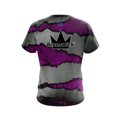 Brunswick Purple Rigid Steel CoolWick Bowling Jersey - Image 2