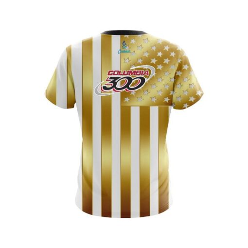 Columbia 300 American Gold Flag CoolWick Bowling Jersey - Image 2