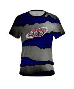Columbia 300 Blue Rigid Steel CoolWick Bowling Jersey