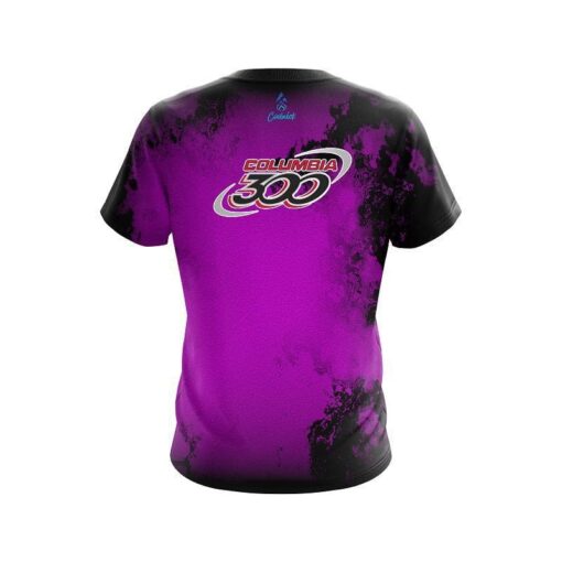 Columbia 300 Toxic Rugged Smoke Purple CoolWick Bowling Jersey - Image 2