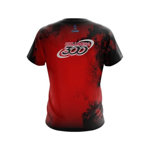 Columbia 300 Toxic Rugged Smoke Red CoolWick Bowling Jersey - Image 2