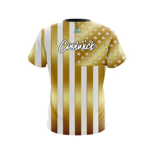 CoolWick American Gold Flag CoolWick Bowling Jersey - Image 2