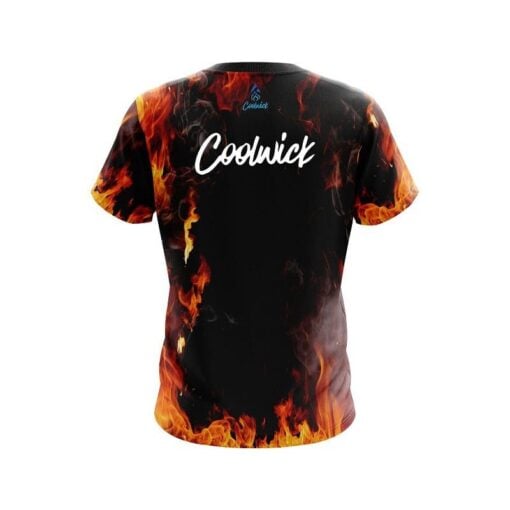CoolWick Orange Flame CoolWick Bowling Jersey - Image 2