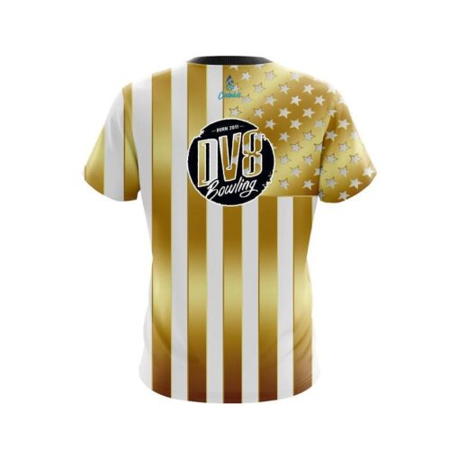 DV8 American Gold Flag CoolWick Bowling Jersey - Image 2