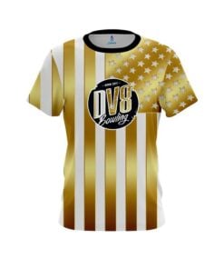 DV8 American Gold Flag CoolWick Bowling Jersey