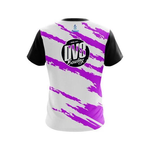 DV8 Athlete Bolt Purple CoolWick Bowling Jersey - Image 2