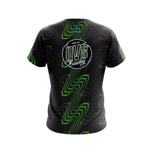 DV8 Halftone Extreme Green CoolWick Bowling Jersey - Image 2