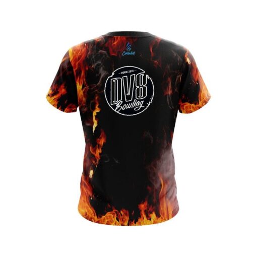 DV8 Orange Flame CoolWick Bowling Jersey - Image 2